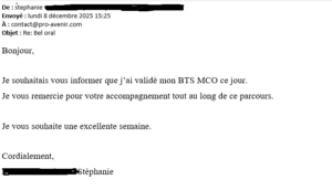 BTS MCO réussite stéphanie vae BTS MCO