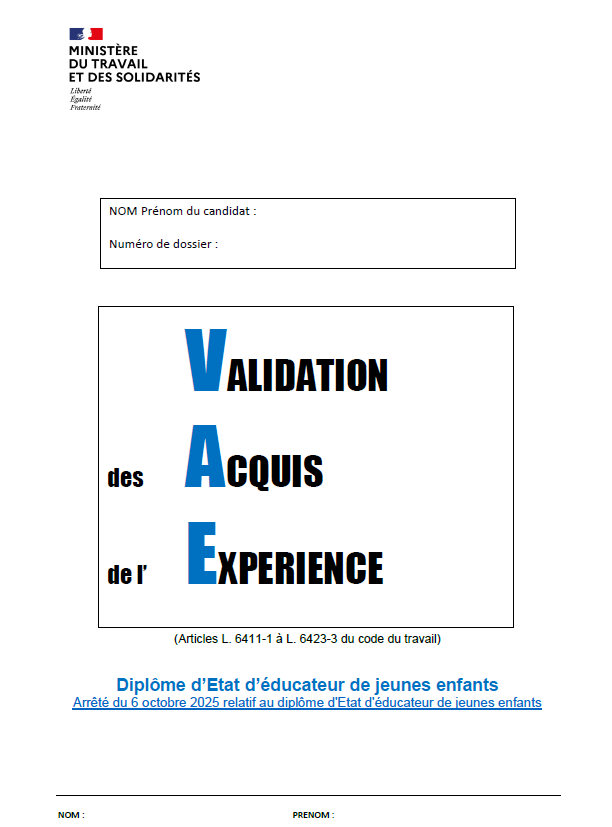 dossier de validation vae deeje